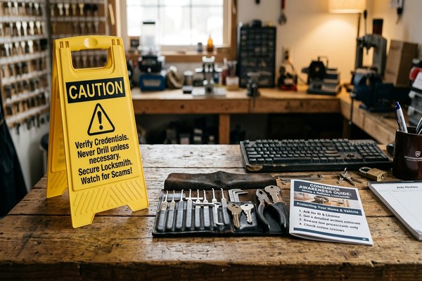 Locksmith scam warning signs -- red flags to watch for when hiring